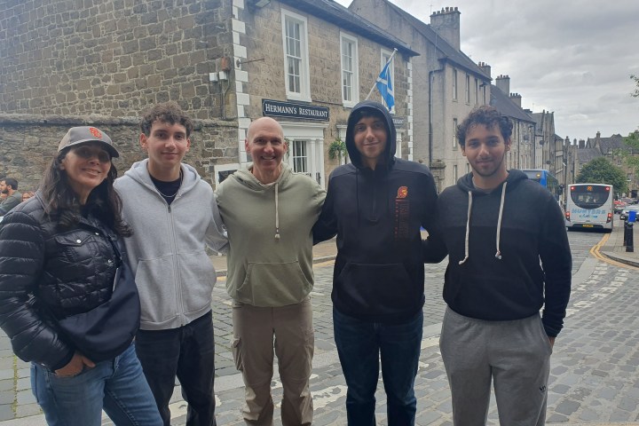 a group of people posing for a photo