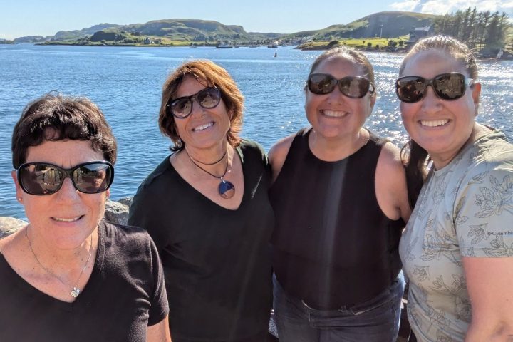 a group of people posing for the camera