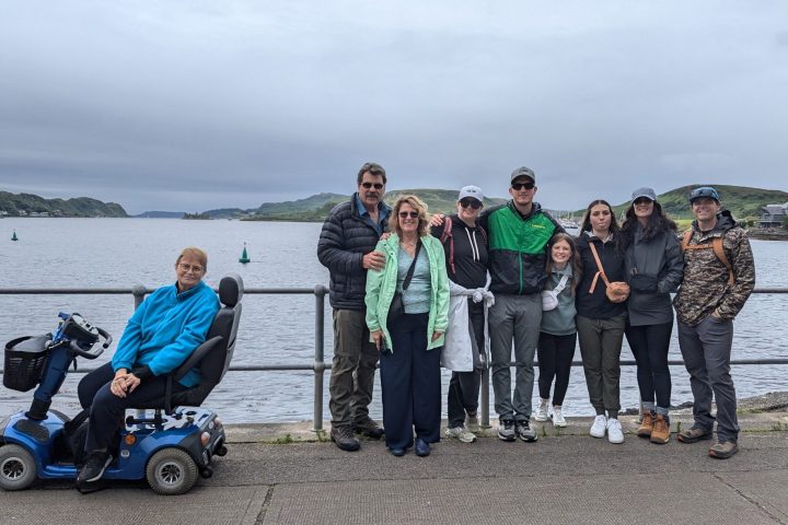 a group of people posing for the camera