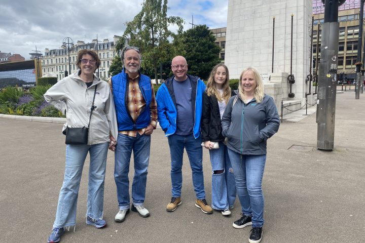a group of people posing for a picture