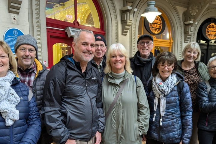 a group of people posing for a photo