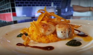 a plate of food on a table