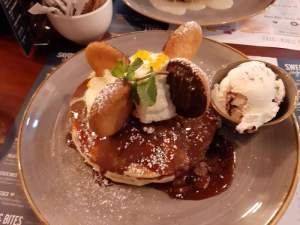a plate of food on a table