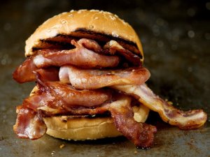 a close up of a sandwich