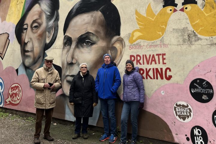 a group of people posing for the camera